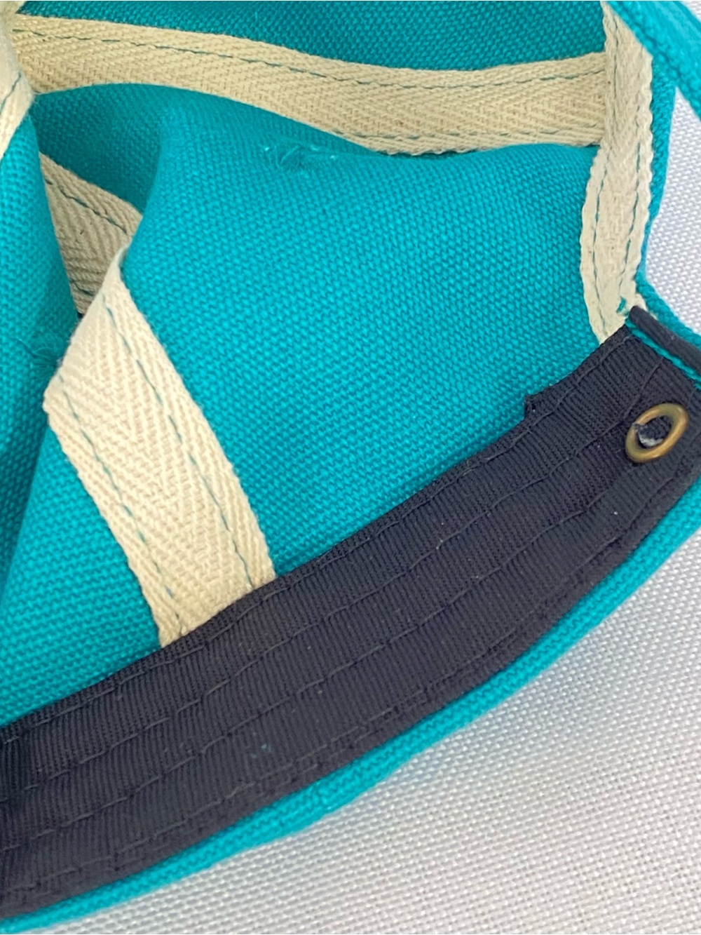 Needle Rock Threads Telluride Canvas Hat Teal 100% Cotton Mountains & Rainbow - Picture 14 of 14